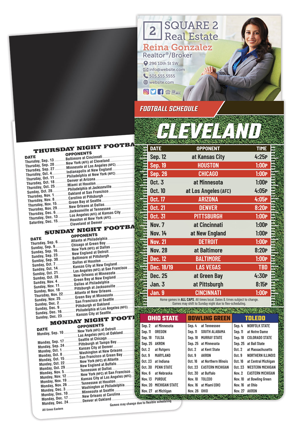Magna-Card Business Card Magnet Football Schedules (3.5x9) 1