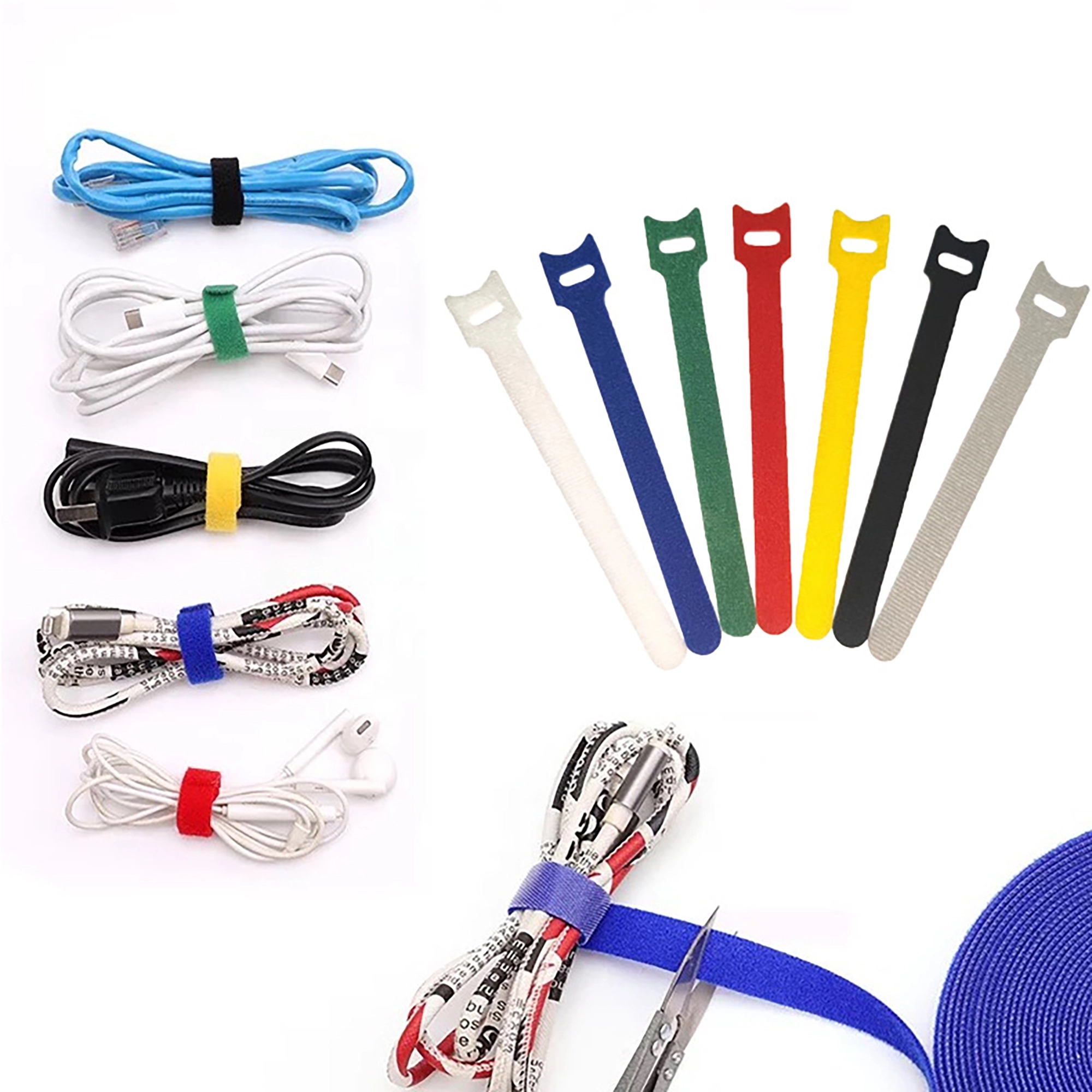 MOQ 100pcs 0.5" x 6" T-TYPE Hook and Loop Fastener 5
