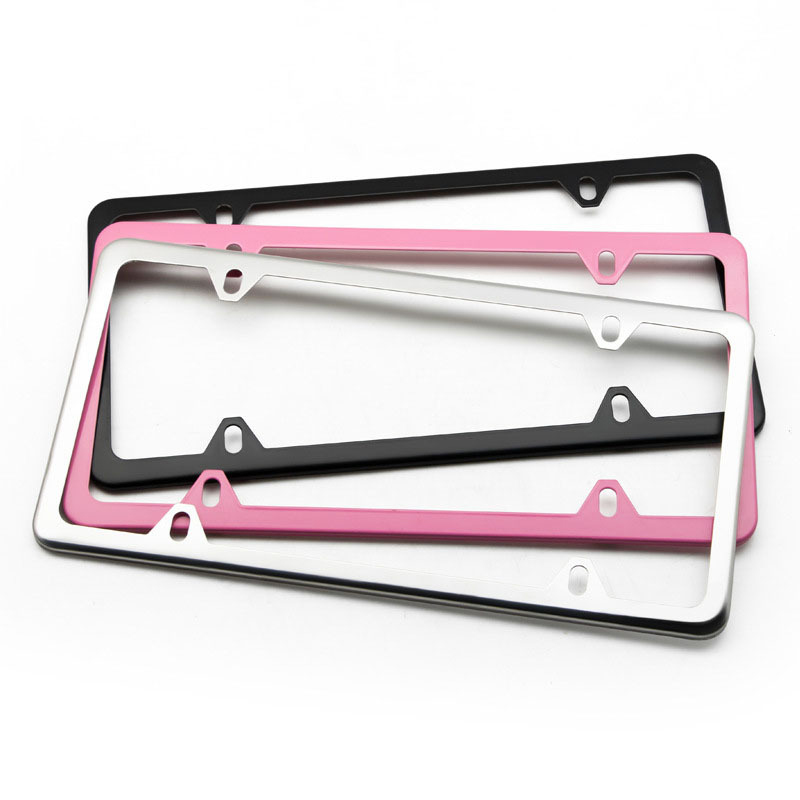 Stainless Steel Slimline License Plate Frame 2