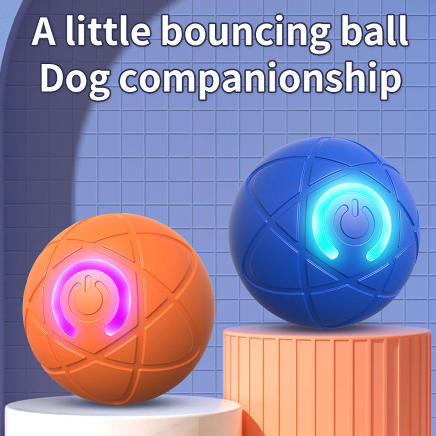 USB Rechargeable Smart Interactive Dog Toy Ball w/ LED 6