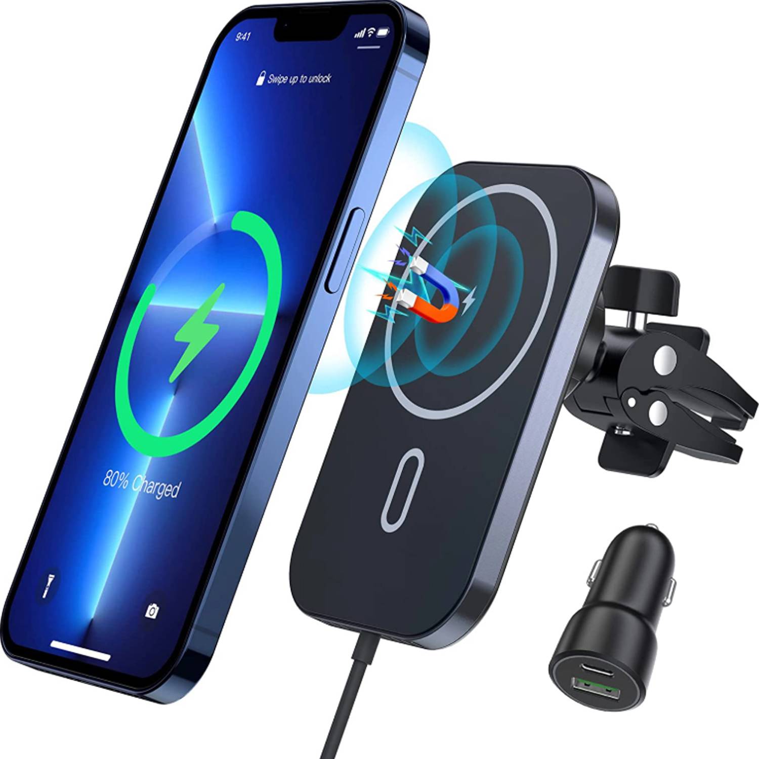 Magnetic Wireless Car Charger 6
