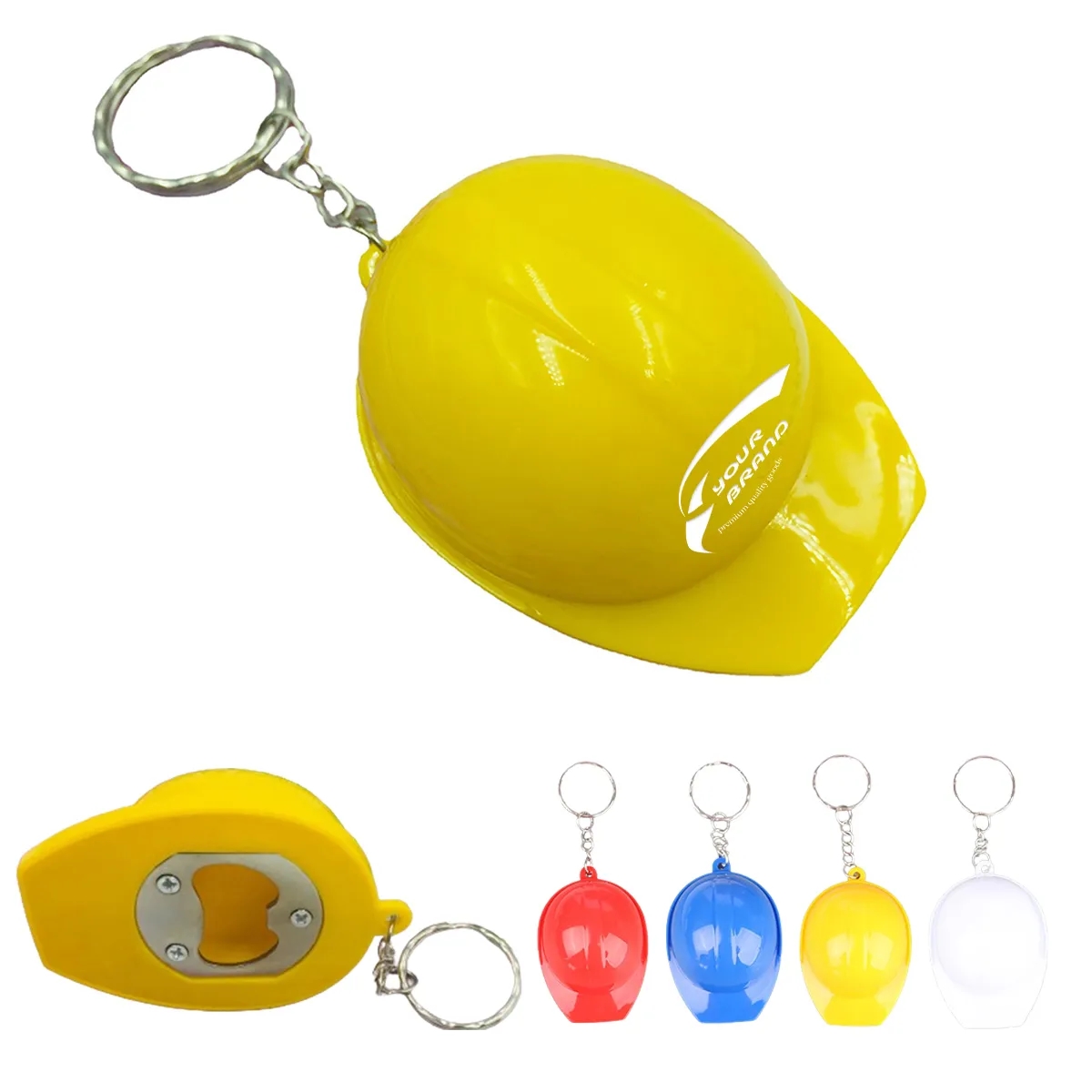 Decoration Mini Safety Hat Bottle Opener Keychain 1