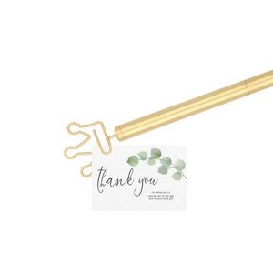 Lightning Shaped Paper Clip Twist Metal Pen 3