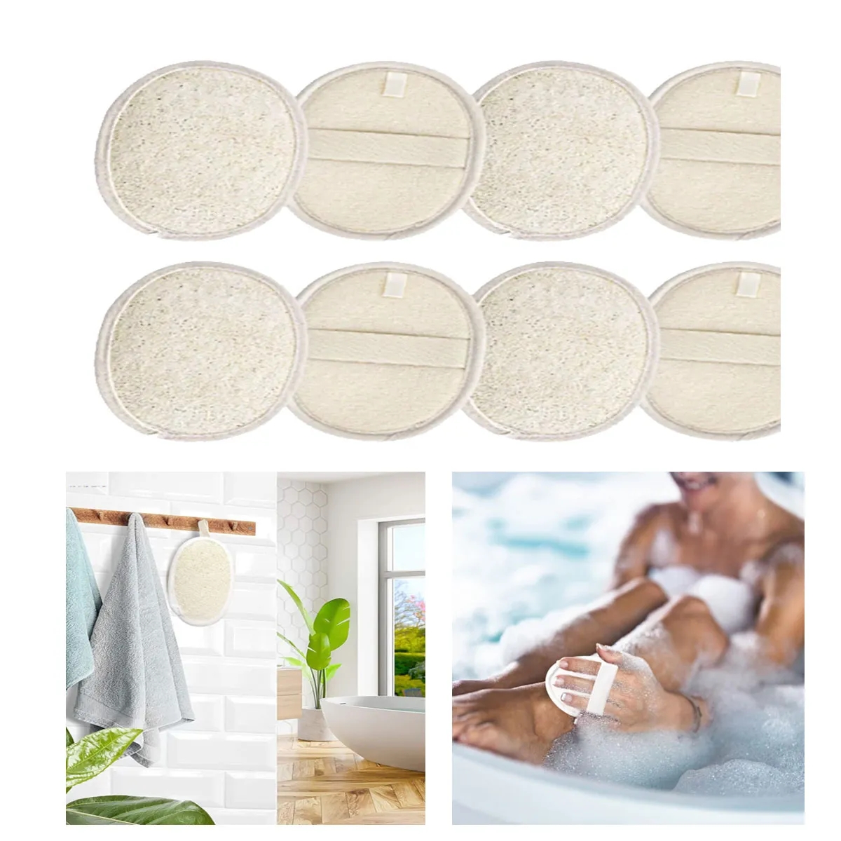 10 Soft Eco Friendly Biodegradable Loofah Bath Sponge 3