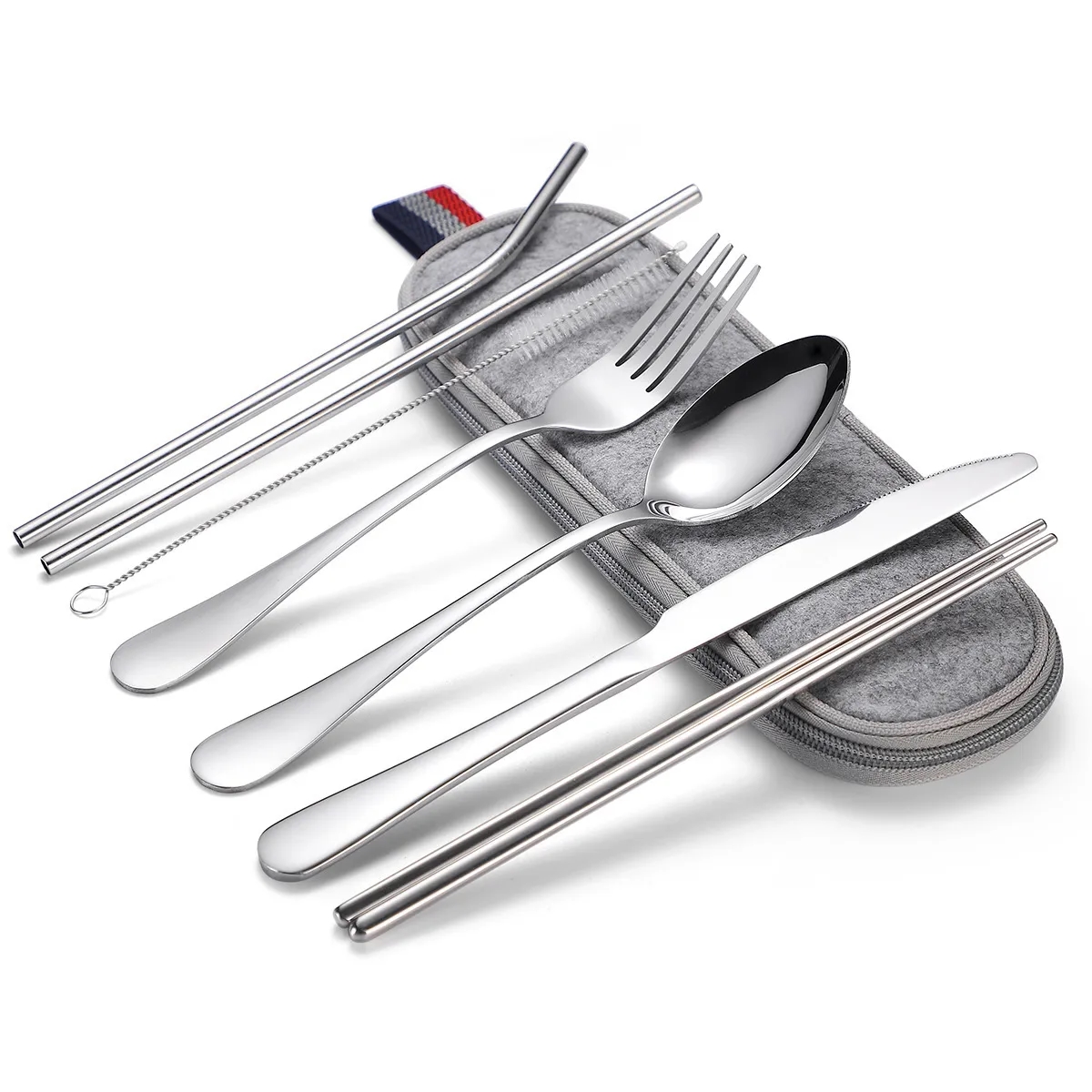 Portable Stainless Steel Tableware Set 8 Pieces 4