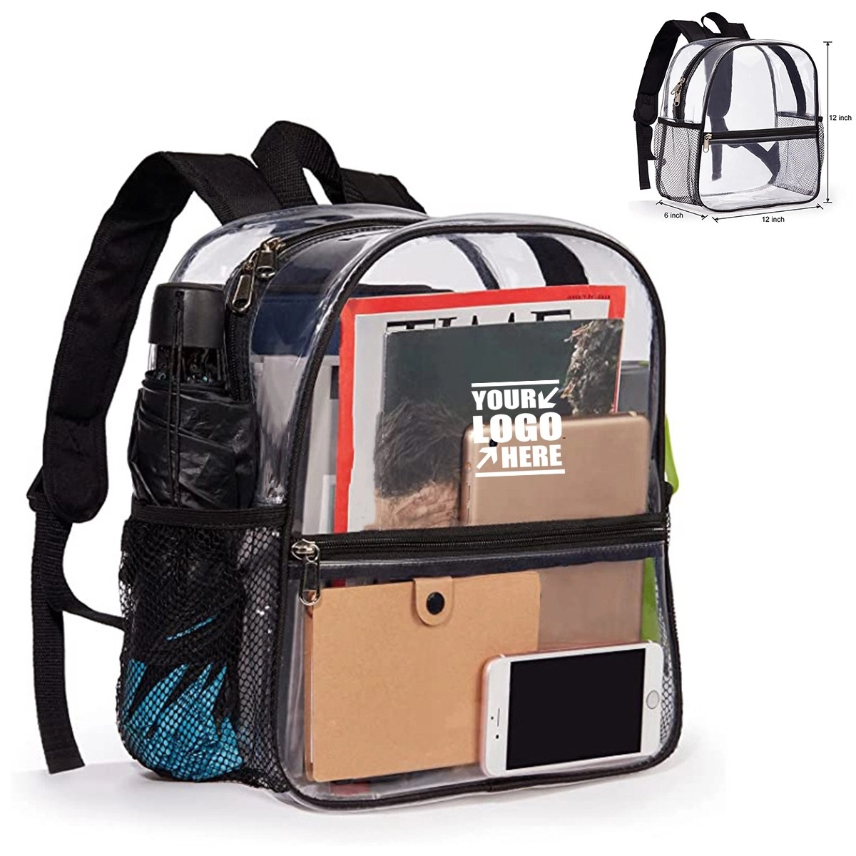 Clear Heavy Duty PVC Transparent Backpack 3