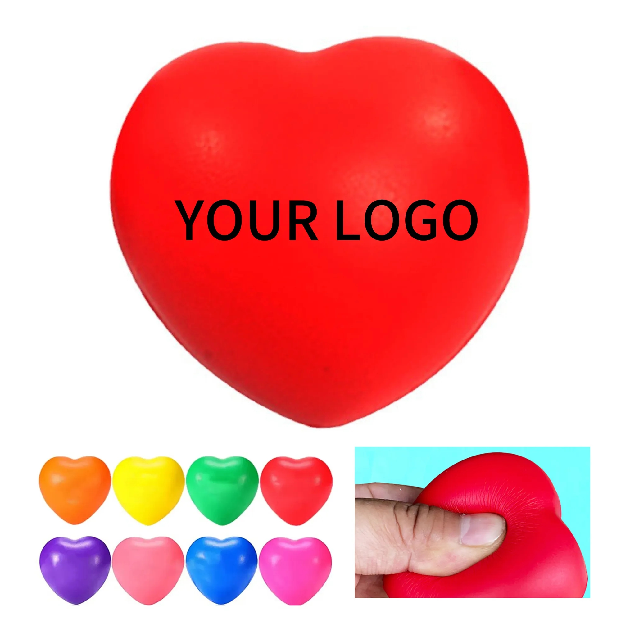 Promotional PU Foam Heart Stress Toy 8