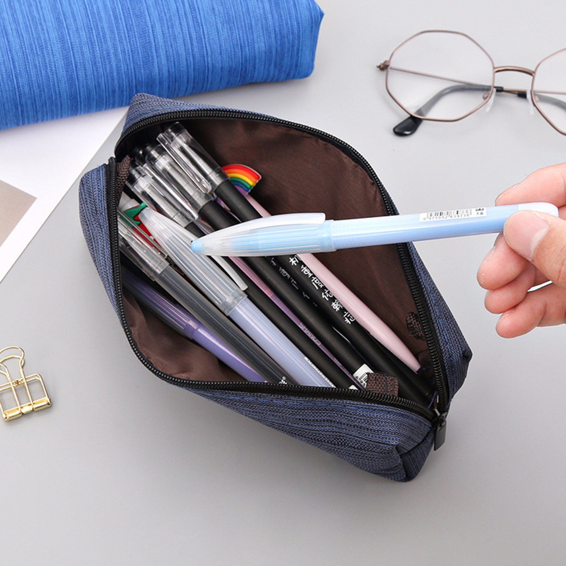 Portable Zipper Pencil Case 3