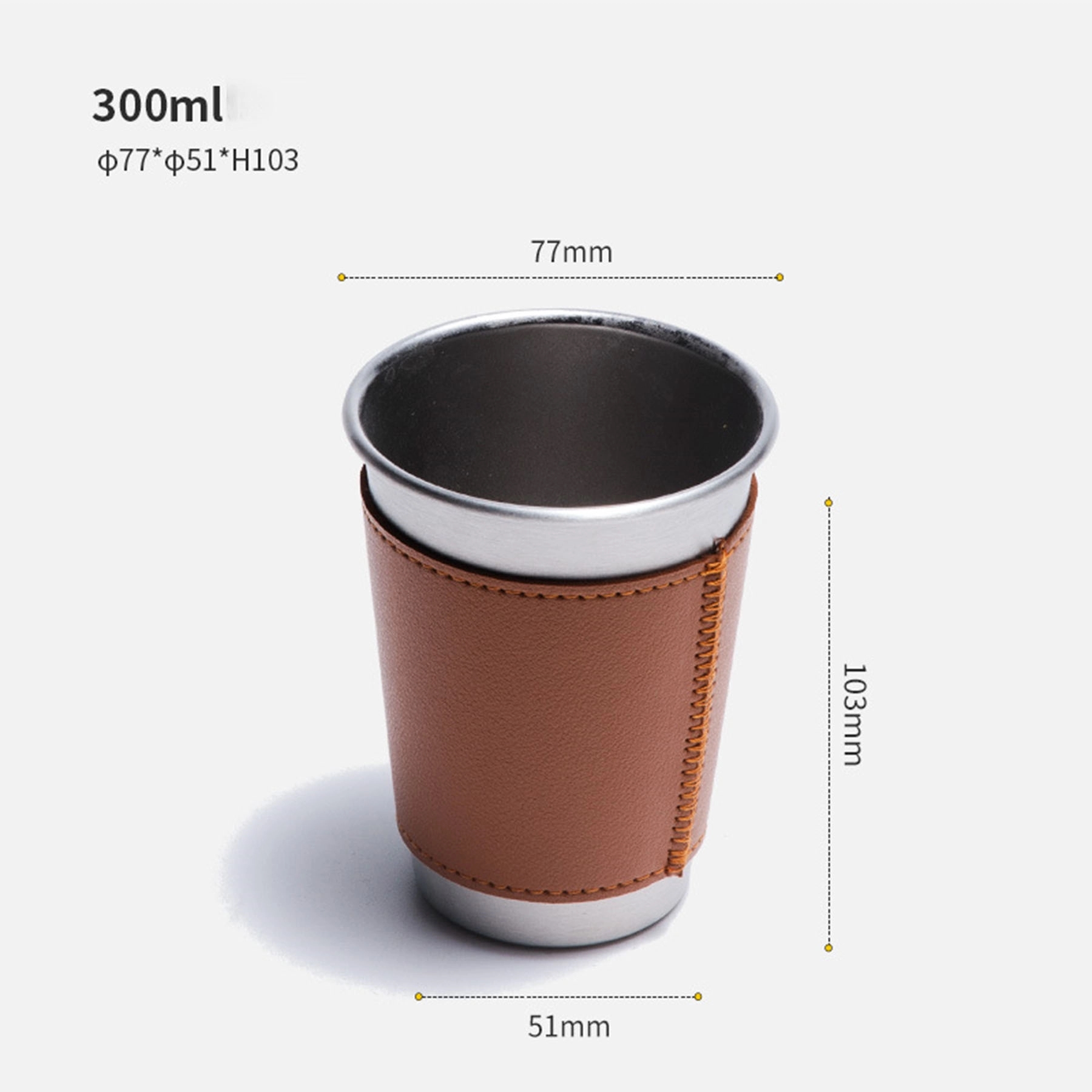 10.2 oz Stainless Steel Beer Cup w/ Sleeve 3