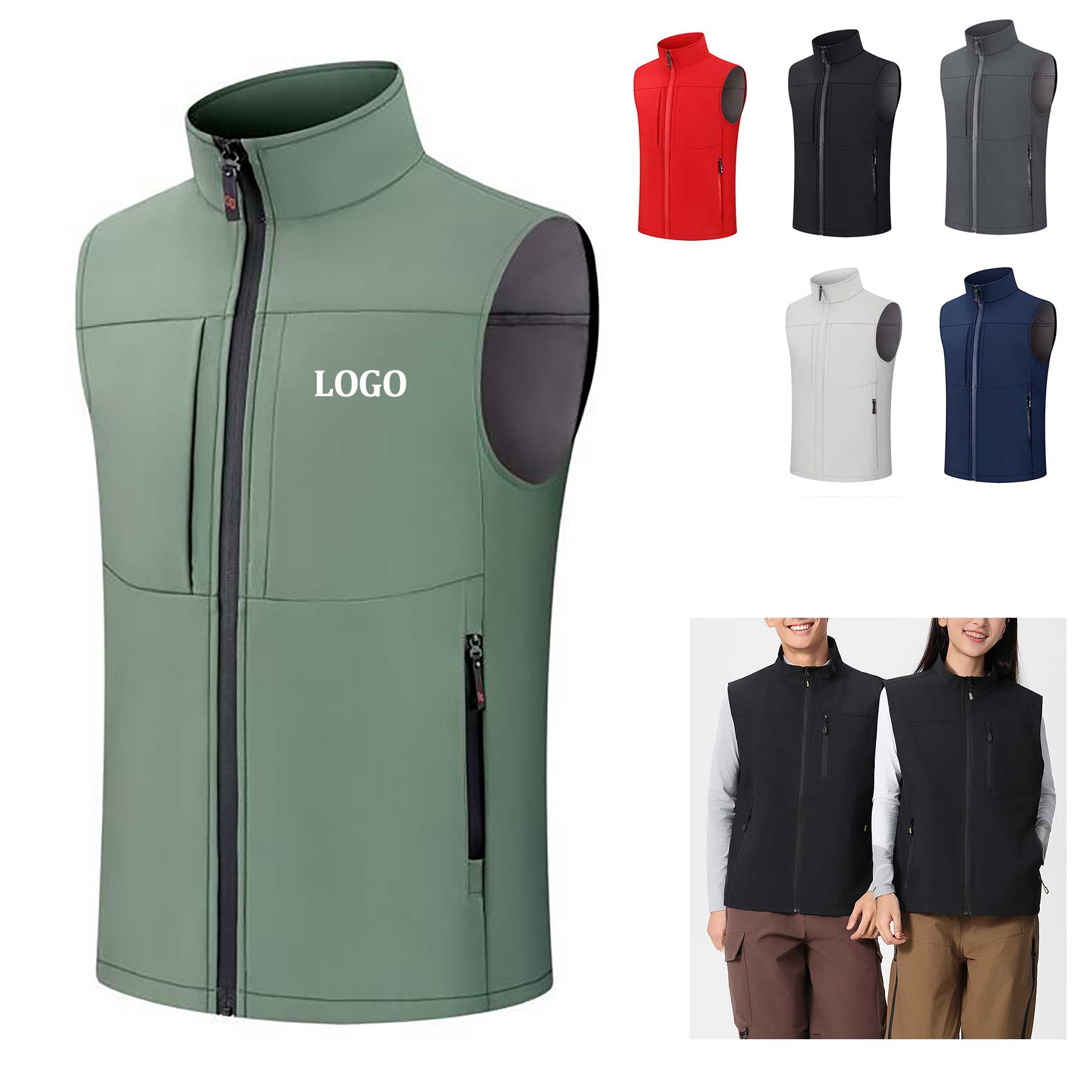 Men's and Women's Warm Windproof Vest Jacket 2