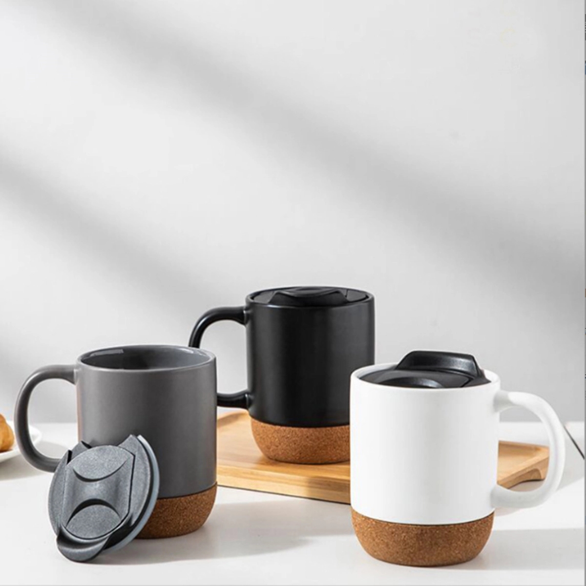 12oz Ceramic Coffee Mug with Cork Bottom 4