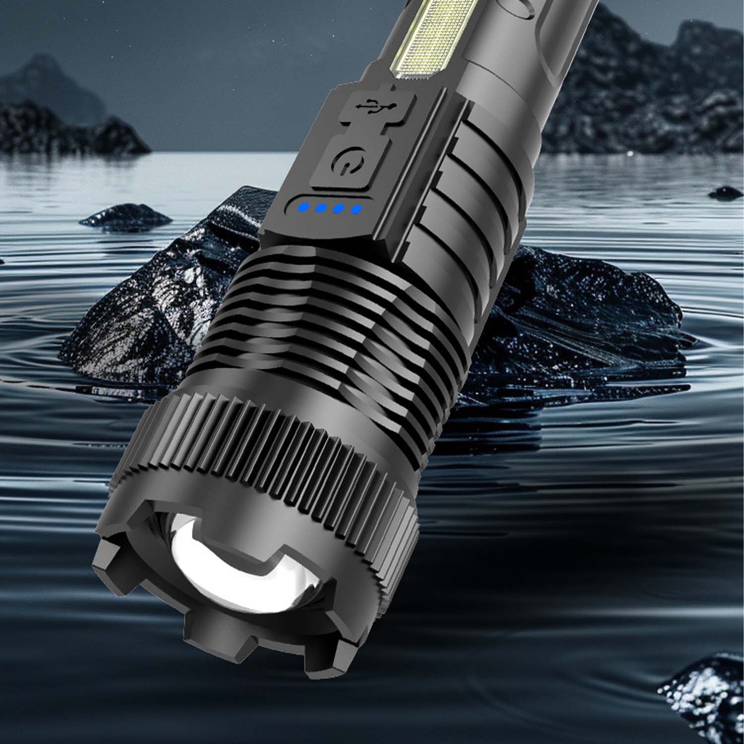 Telescopic Zoom High-Power High-Intensity Flashlight 2