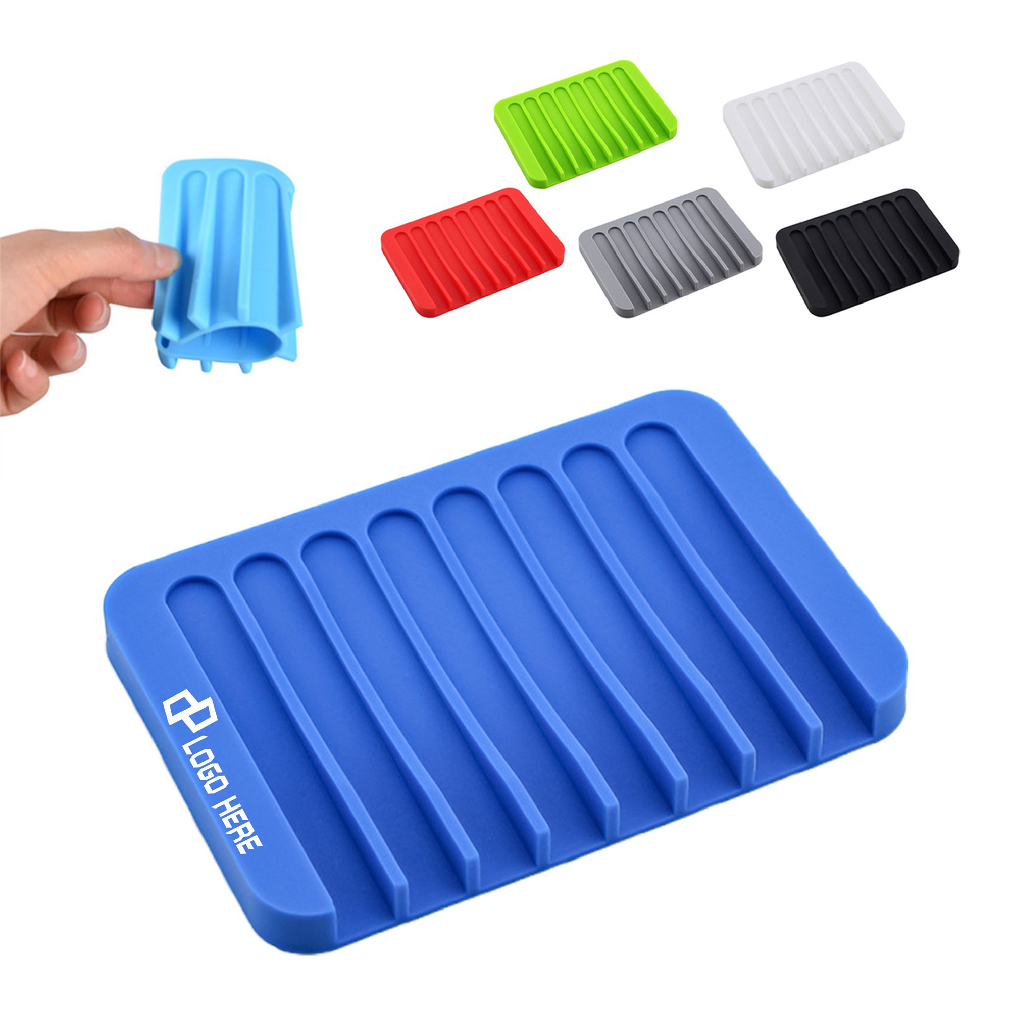 Silicone Soap Dish Bathroom Shower Holder 11