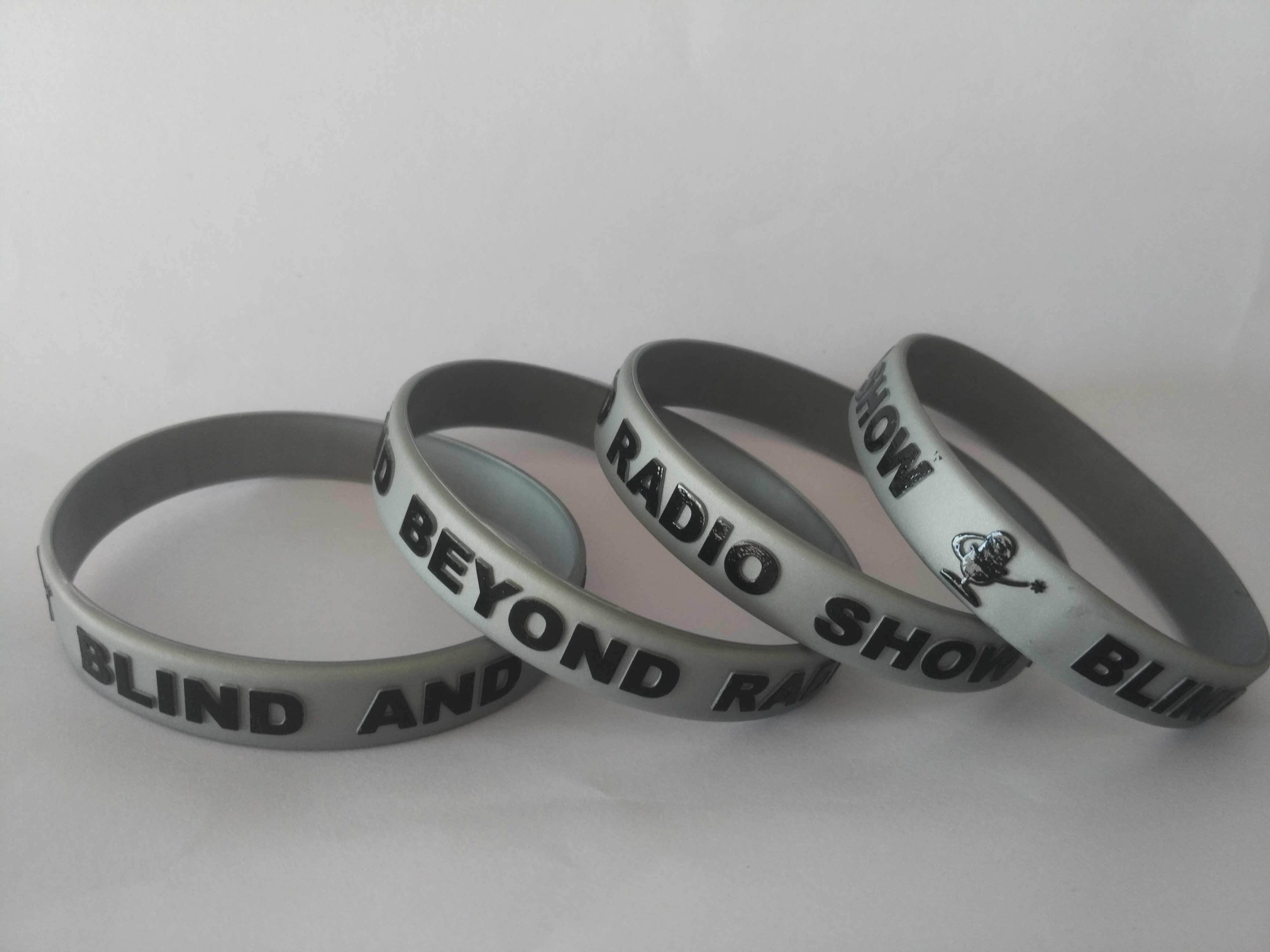 1 Inch Embossed/Color Silicone Wristband 1