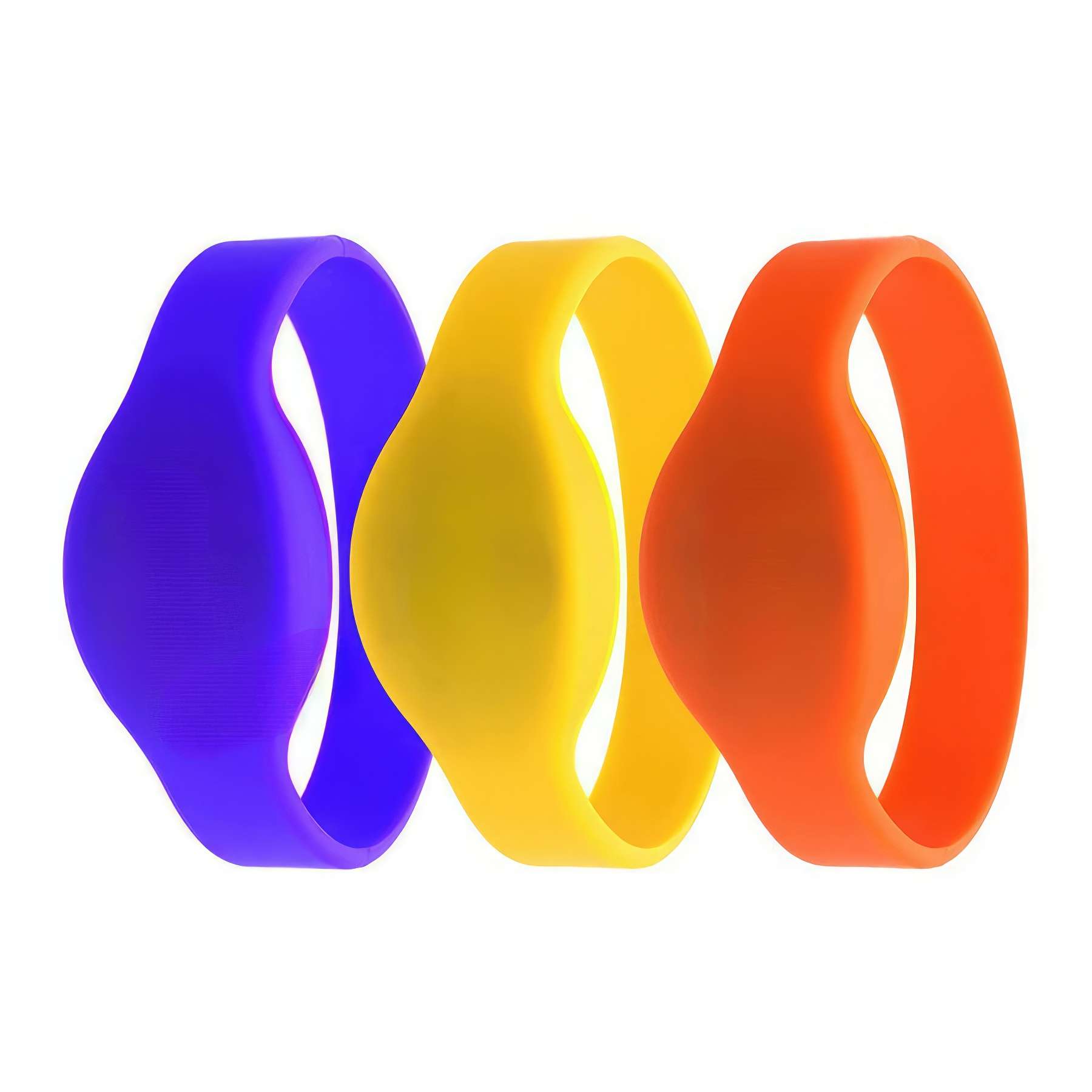 RFID Rewritable Writable Silicone Wristband Black Adult Size 2