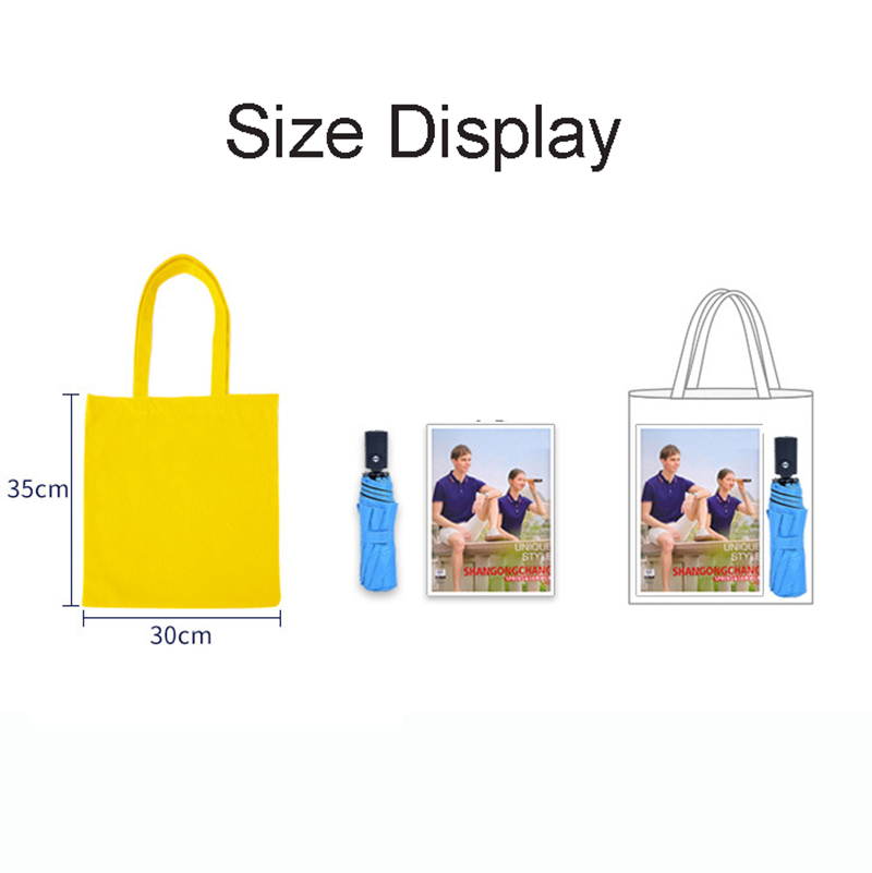 12oz Cotton Canvas Tote Bag Reusable Grocery Shopping Bags 7