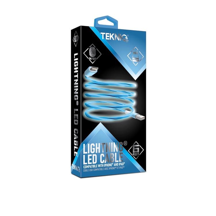 iPhone Lightning Cables - Assorted LED 6' 2