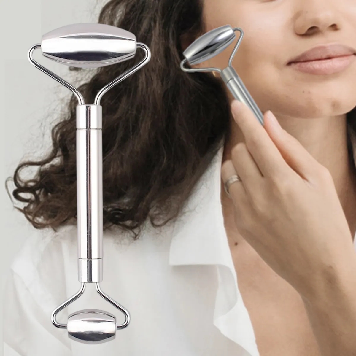 Double Head Facial Massage Roller 3
