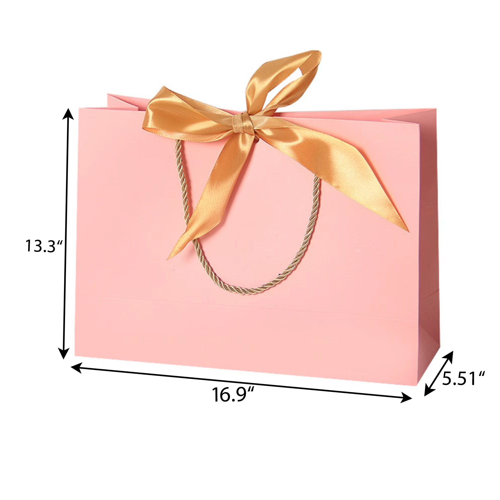 Thank You Gift Bags with Bow Ribbon 3