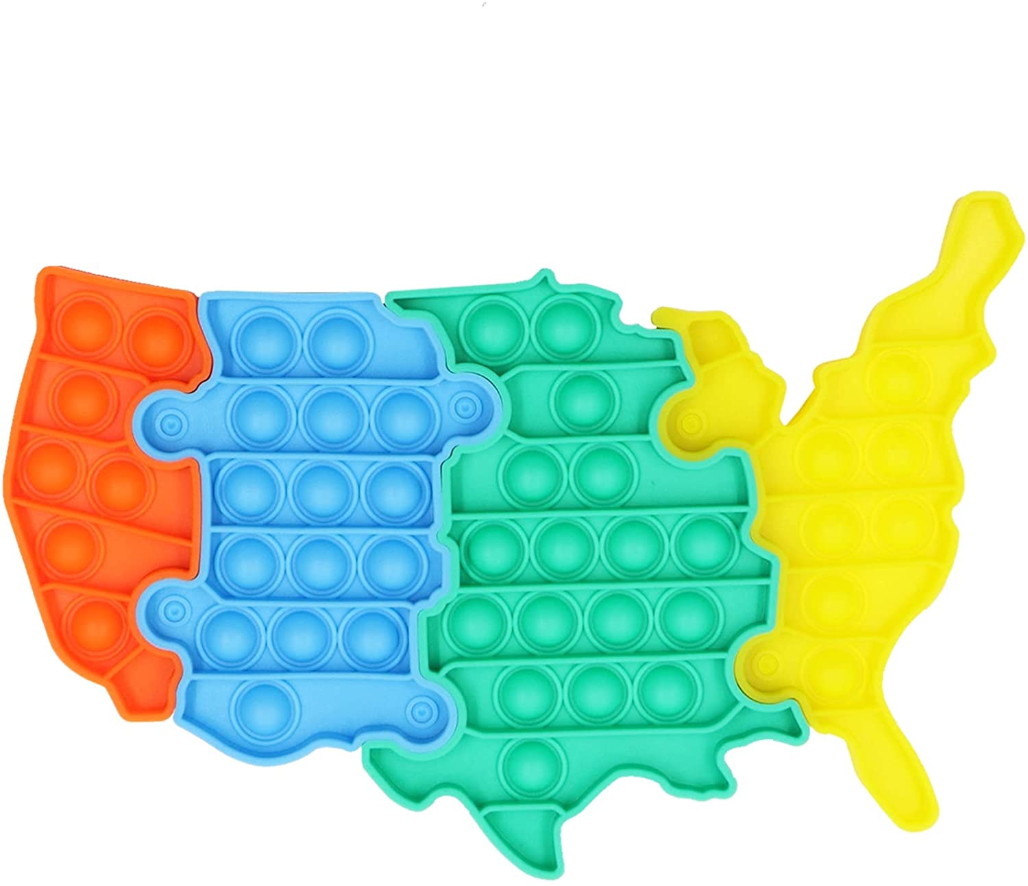 American Map Silicone Colorful Push Pop Bubbles Fidget Sensory Toy Autism Need 13
