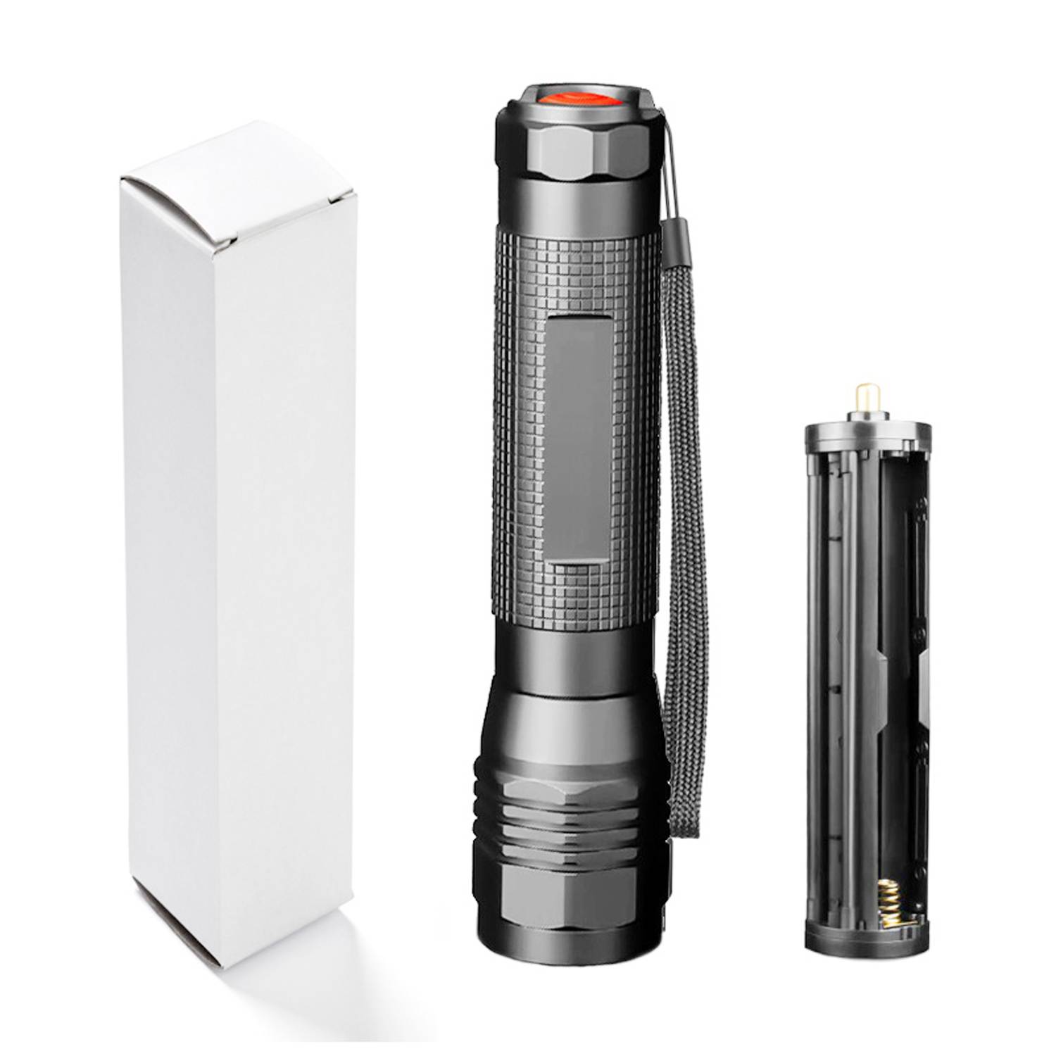 High Power Zoomable LED Flashlight - IP67 Waterproof & 4*AA 1