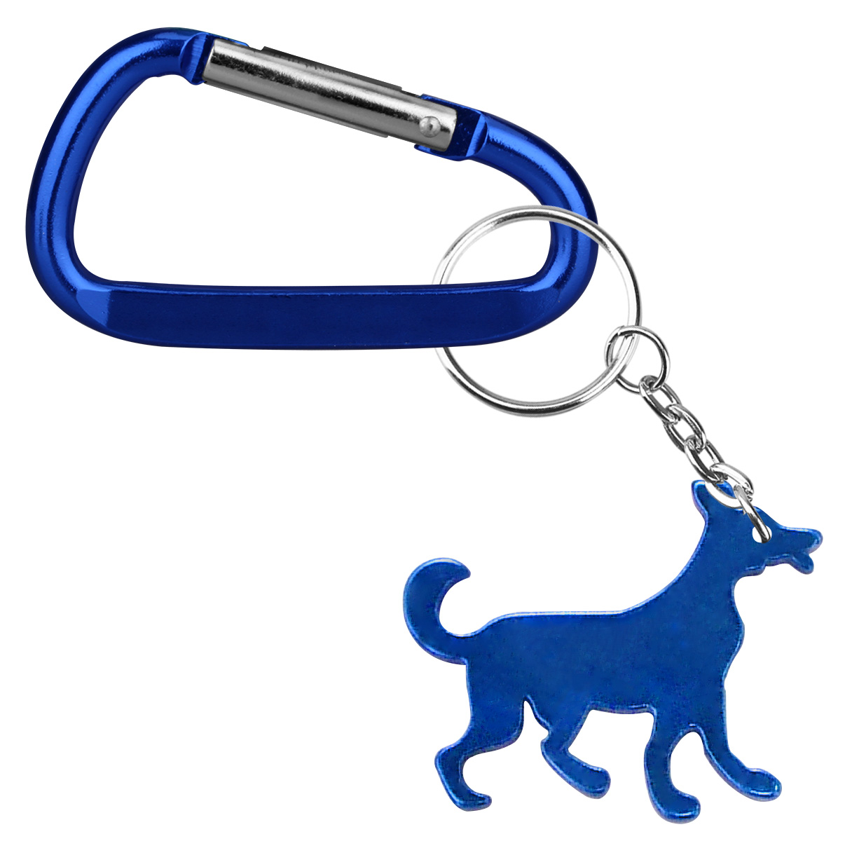 Dog shape bottle opener with key chain & Carabiner 2