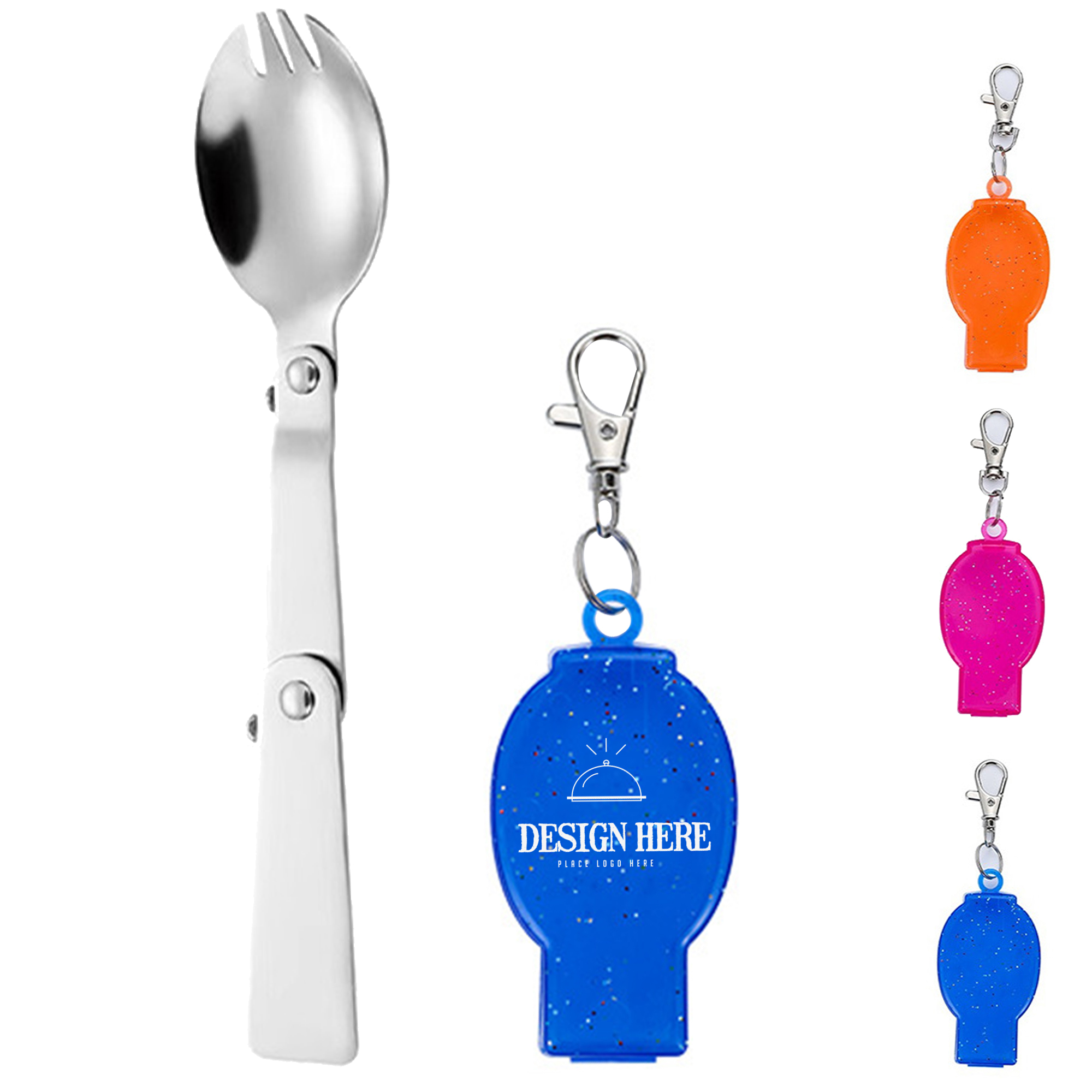 Travel Utensils Set Foldable Salad Spoon with Case 3