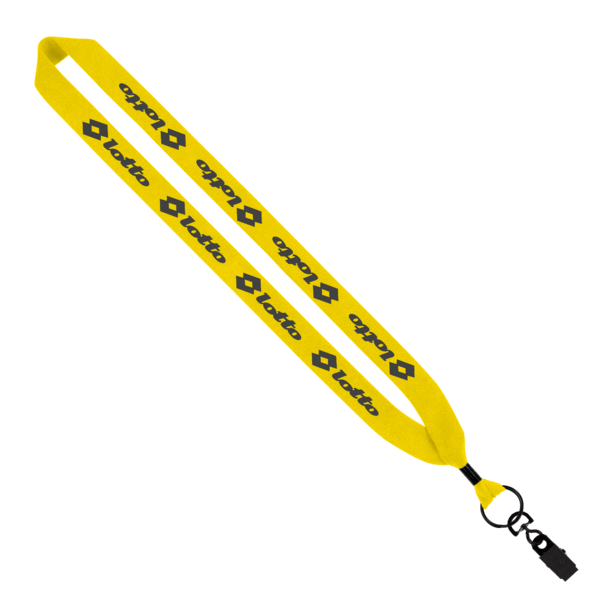 1" Cotton Lanyard with Metal Crimp & Metal Bulldog Clip 14