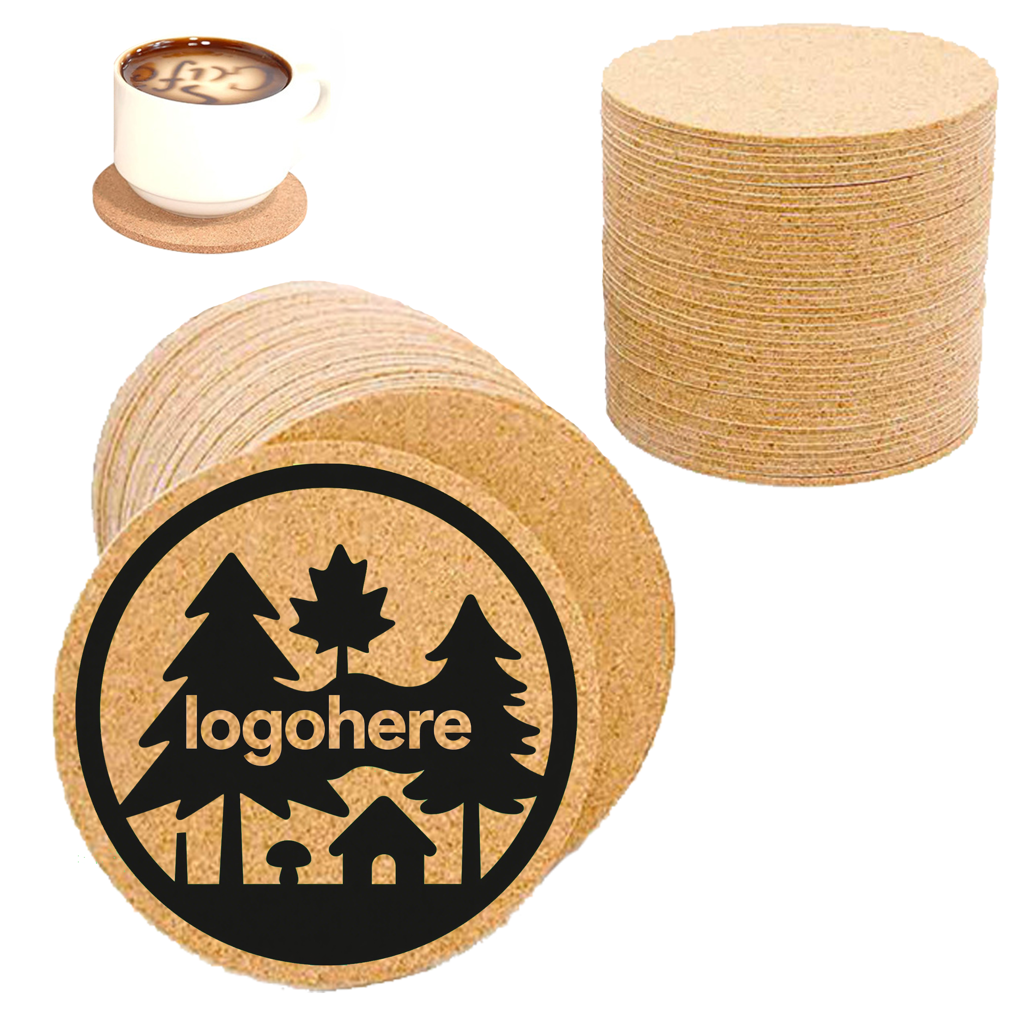 Non Slip Eco Cork Coaster 4