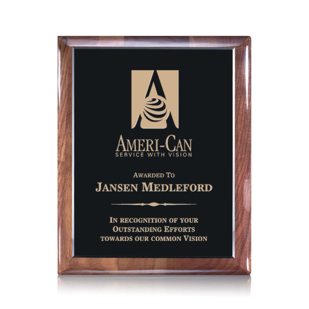 Telford Plaque - Ebony/Walnut 5