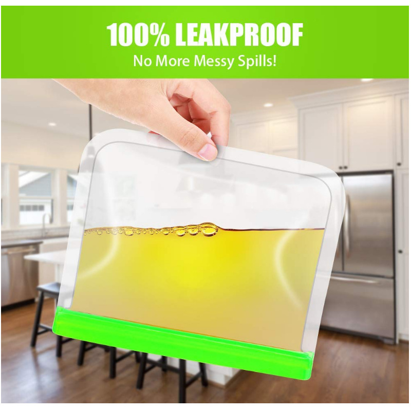 Silicone Reusable Freezer Food Storage Bag for Meat Veggies 4