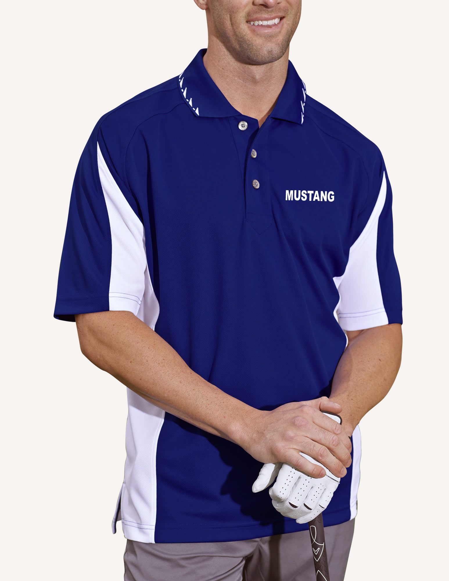 Men's Mustang Birds Eye Polo Shirt 5
