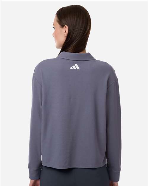 Women's Beyond Long Sleeve Loose Polo - A1008 3