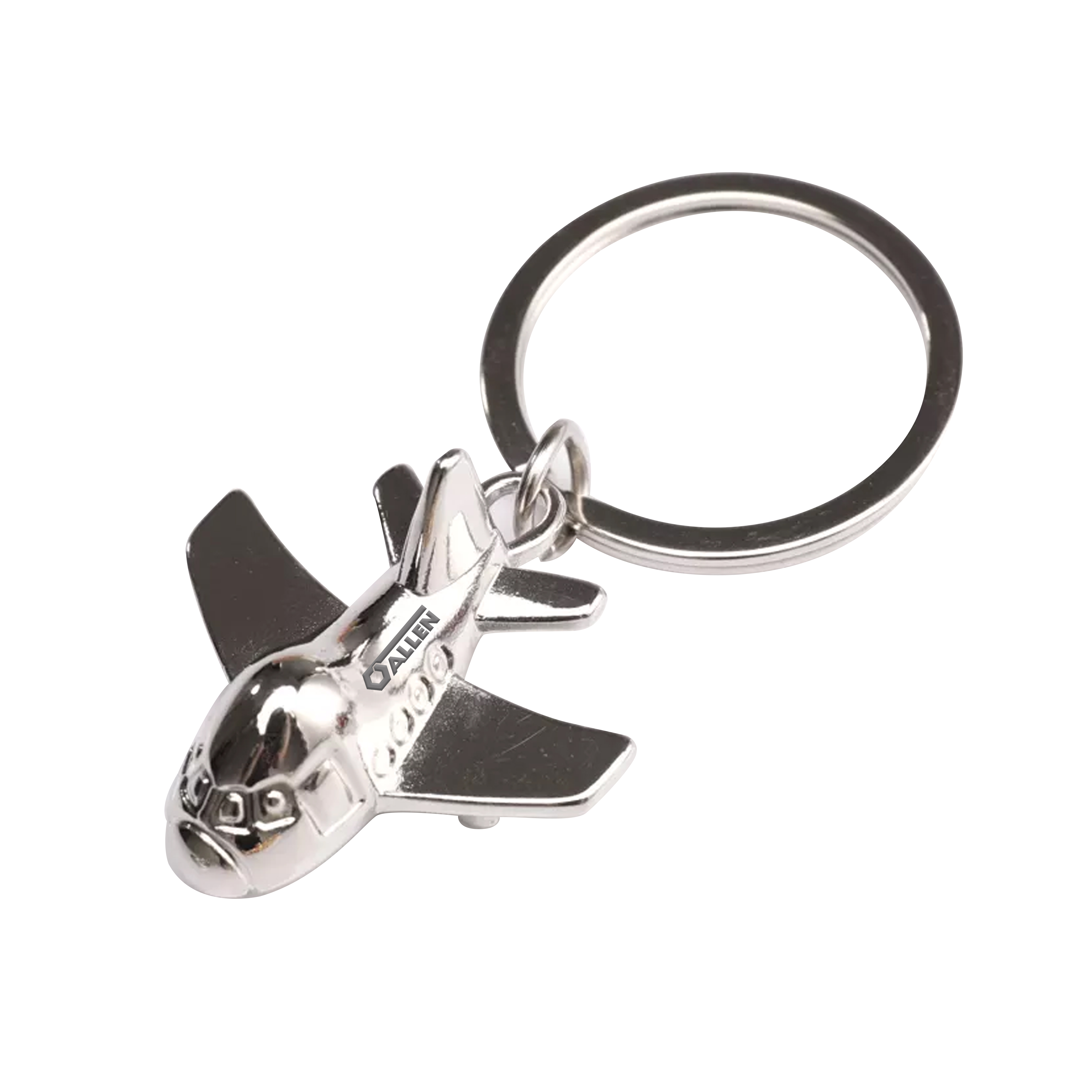 Aircraft Shaped Metal Keychain 2