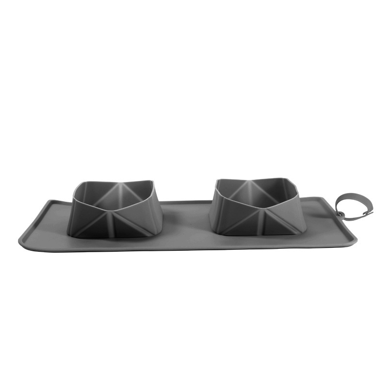 Silicone Folding Pet Dual Bowls 4