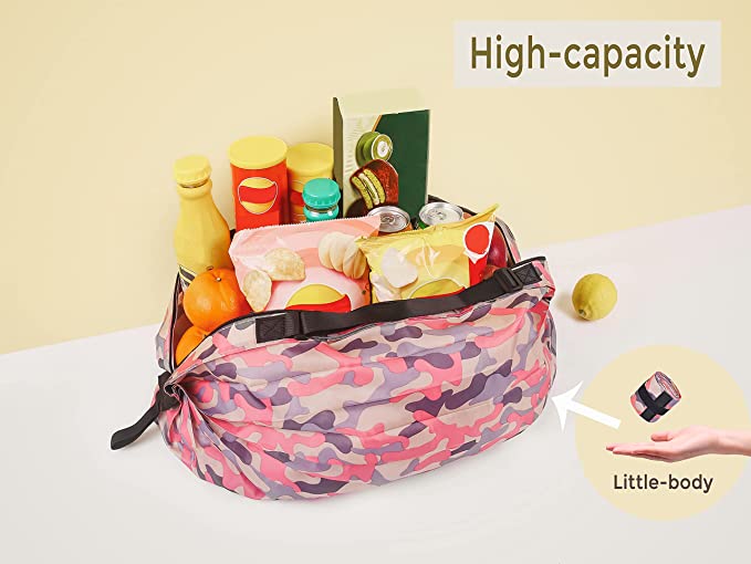 Foldable Bags for Groceries and Shopping, custom tote bag with logo imprint 3