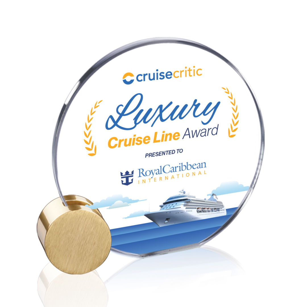 Verdunn VividPrint™ Award - Starfire/Gold Circle 6