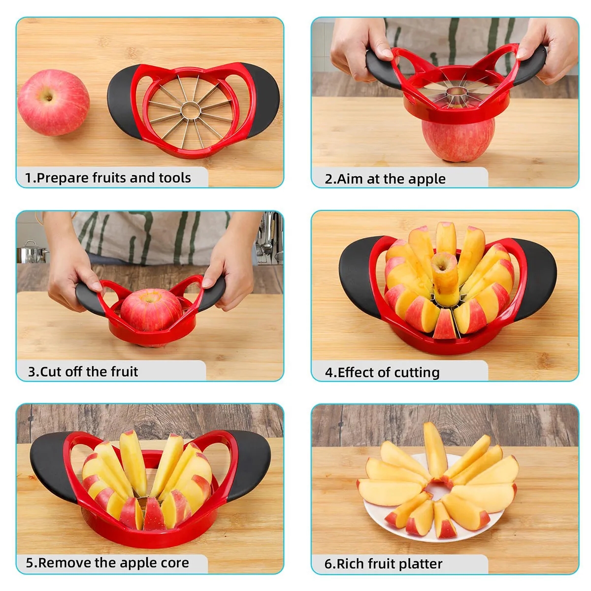 Slicer With 12 Blades Professional Apple Cutter 4