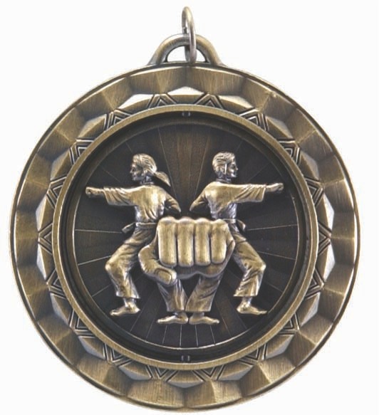 Karate Spinner Medal, 2 5/16" 2