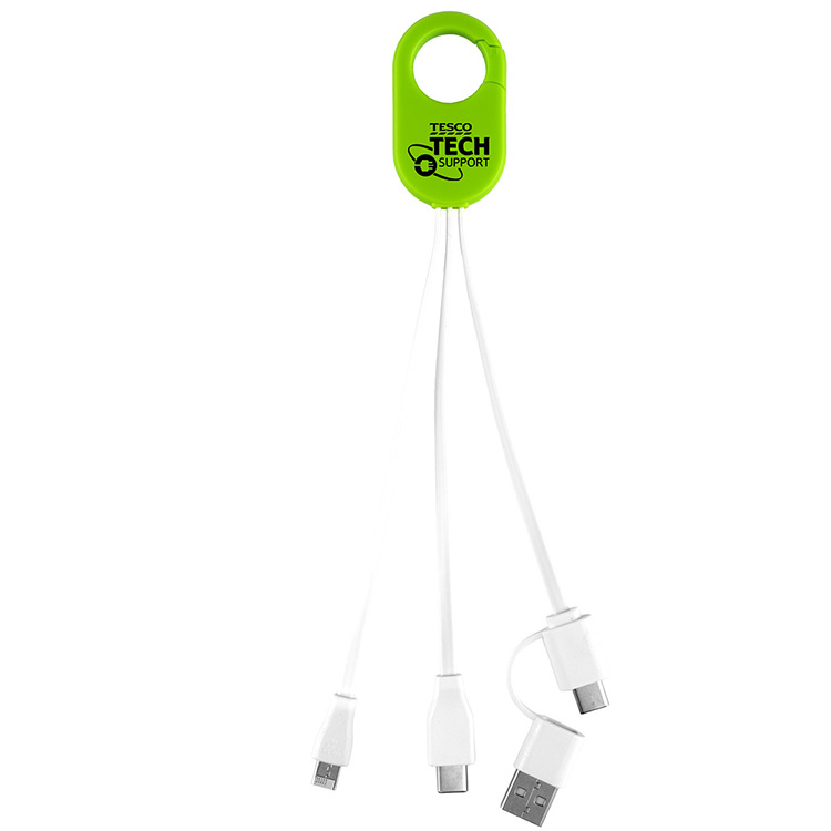 "WEBER" 5-in-1 Cell Phone Charging Cable with Carabiner Clip 16