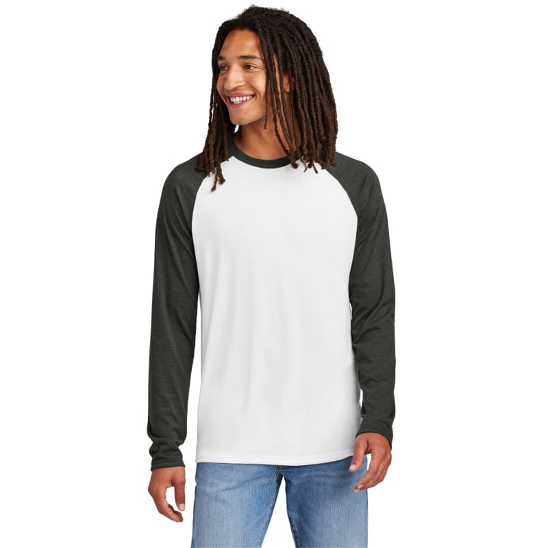 AllMade Unisex Tri-Blend Long Sleeve Colorblock Raglan 25