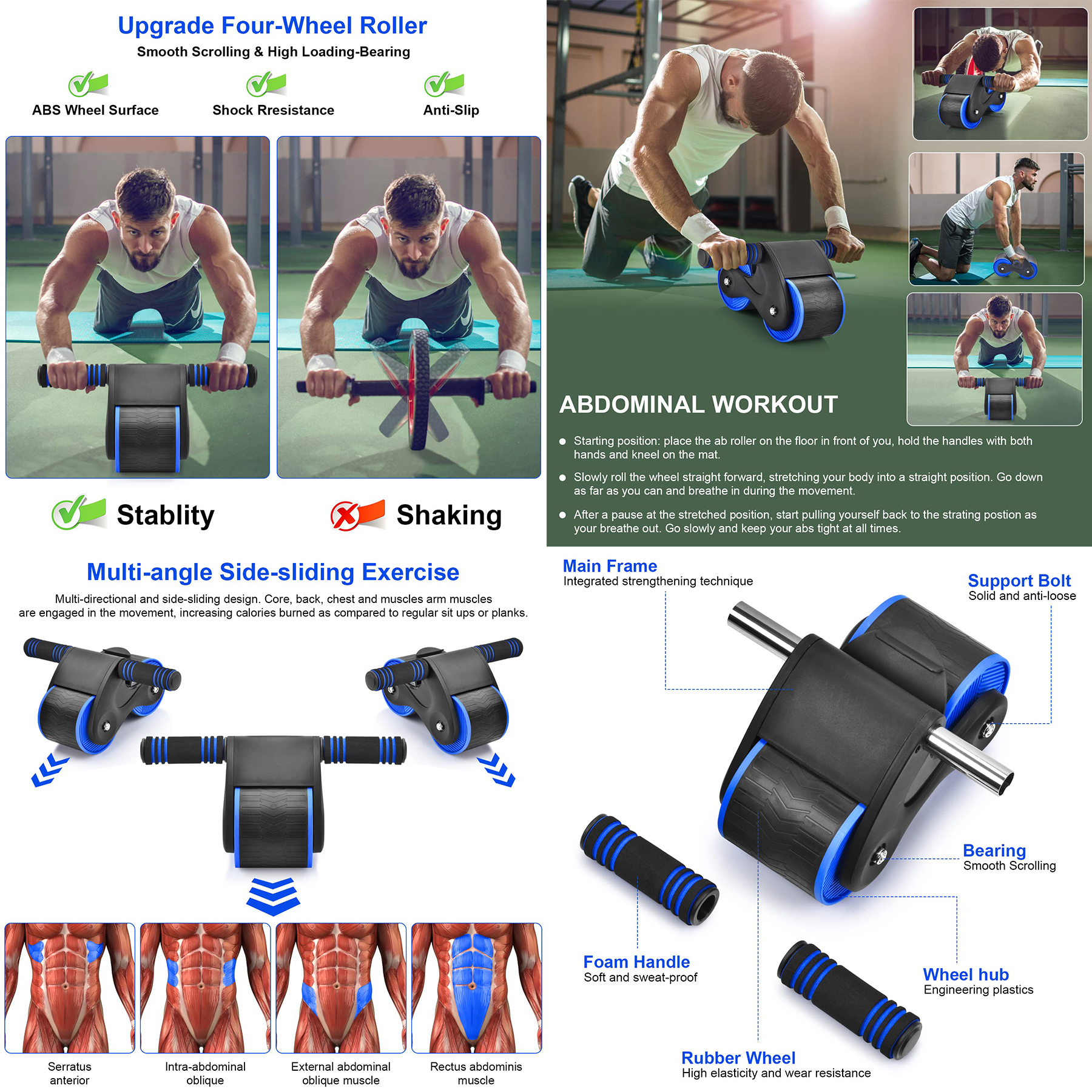 Automatic Rebound Abdominal Wheel 2