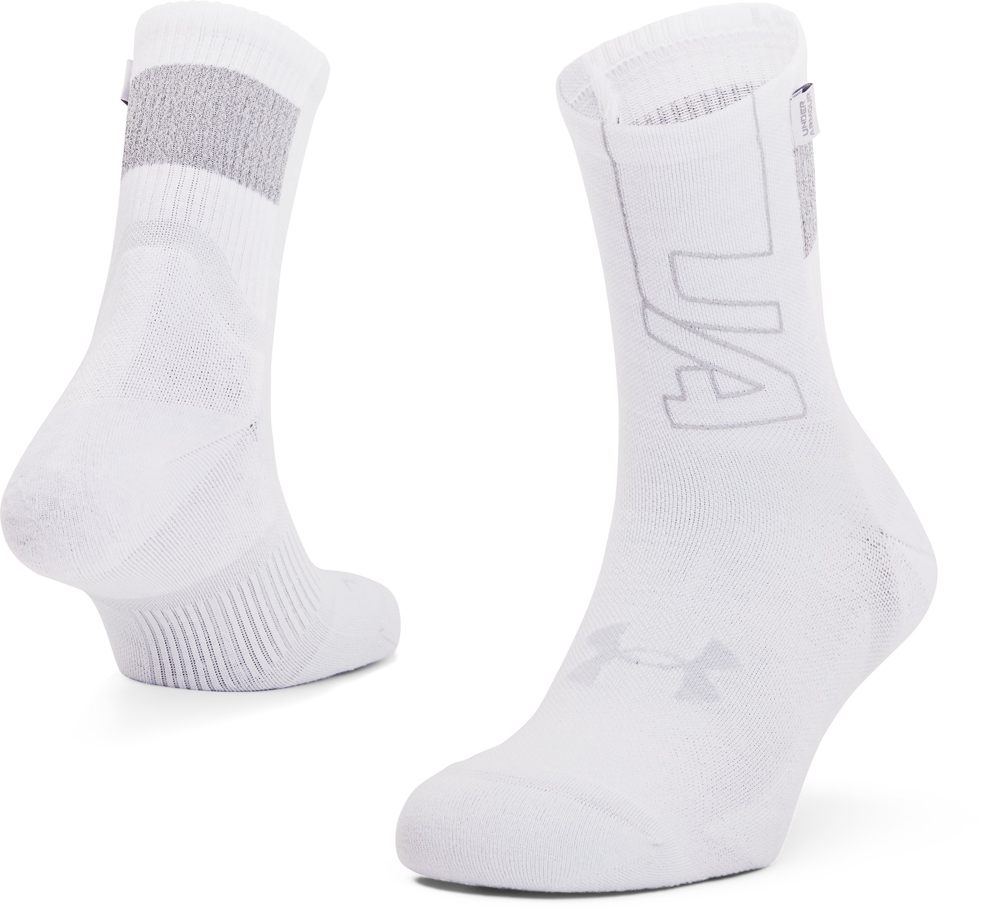 UA ArmourDry Run Unisex Crew Socks 4