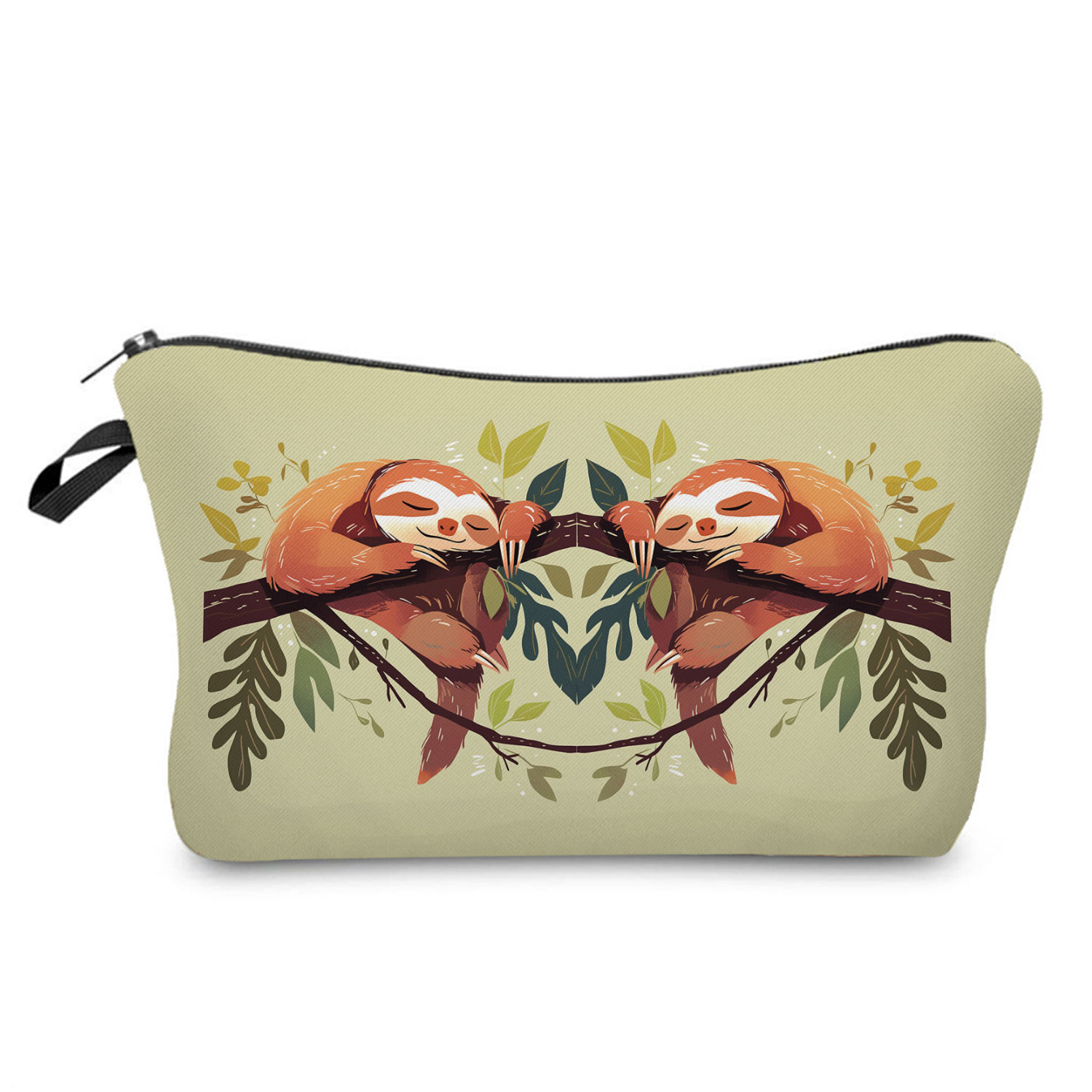 Sloth Print Cosmetic Bag 2