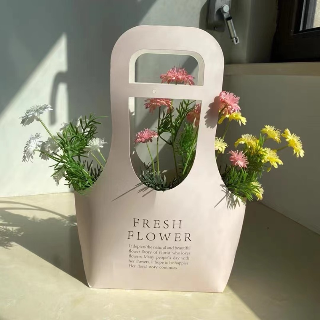 Decorative Flower Paper Pot Tote Bag 6