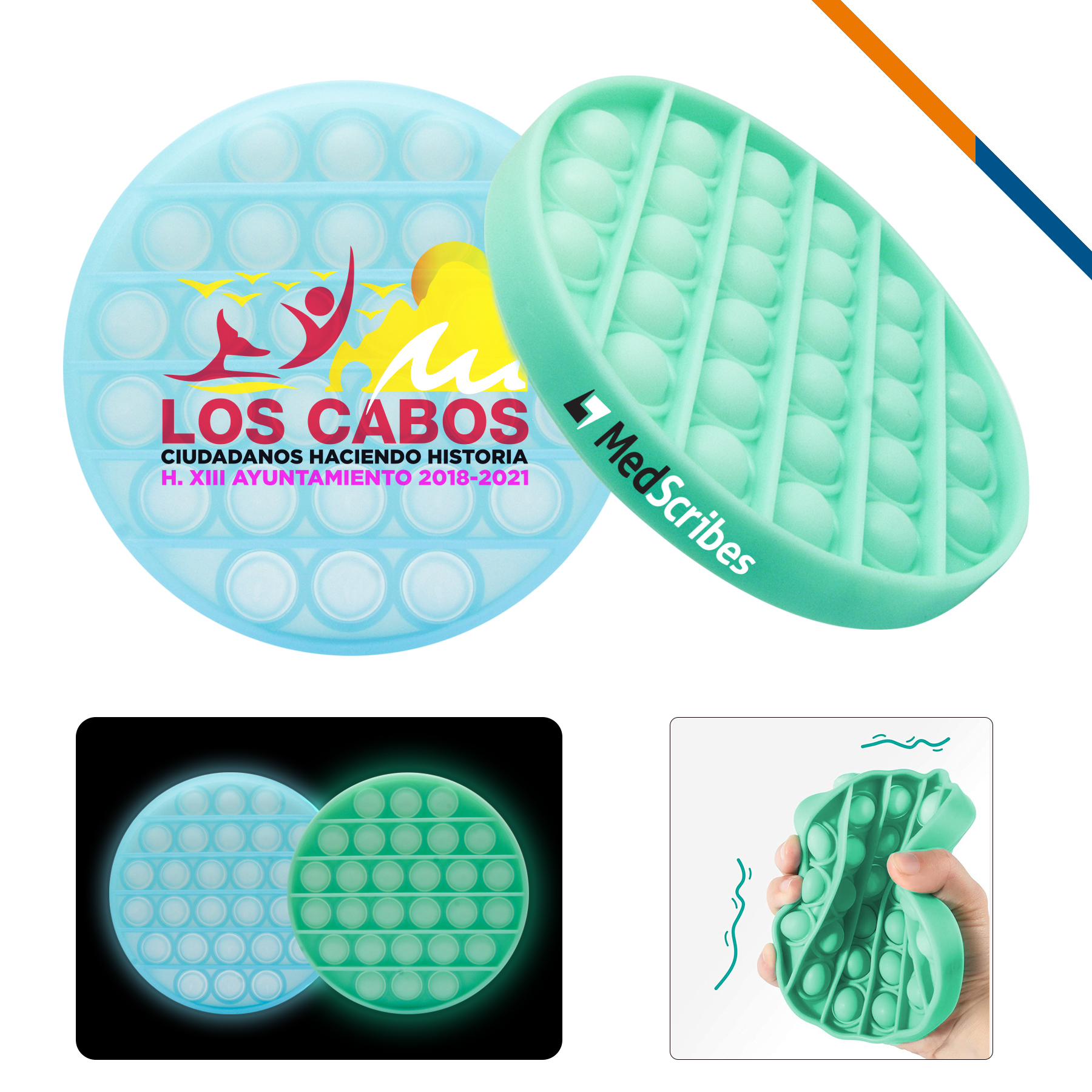 Luminous Round Push Pop Bubble 3