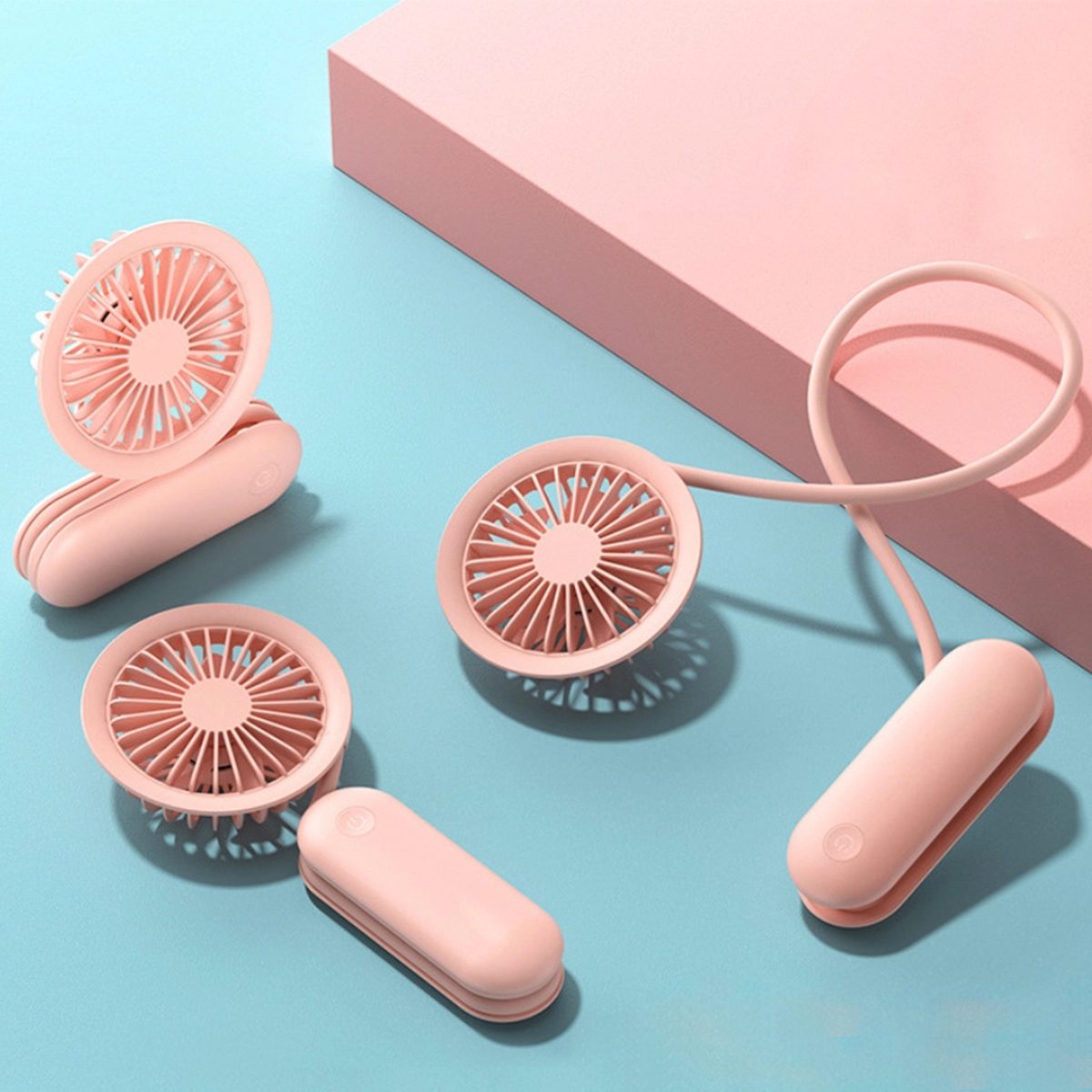 2000Mah Hands Free Portable Bladeless Neck Fan 1