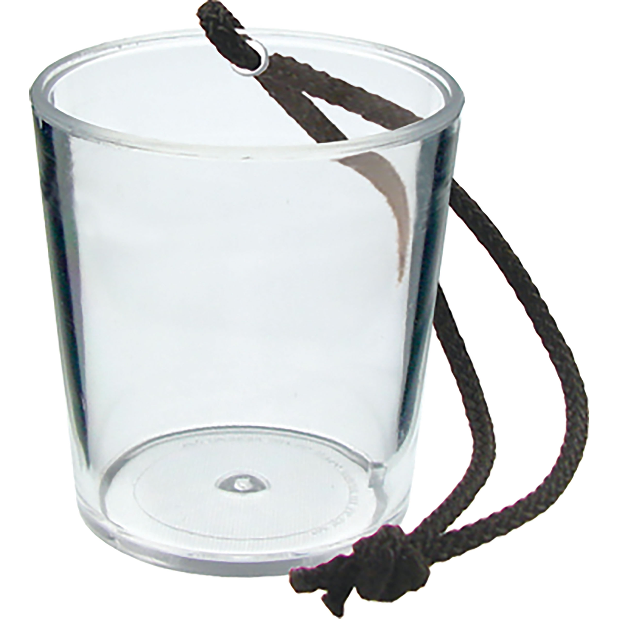 2oz Plastic Bottle Neck Hanging Sidecar Shot Glass with Black Rope