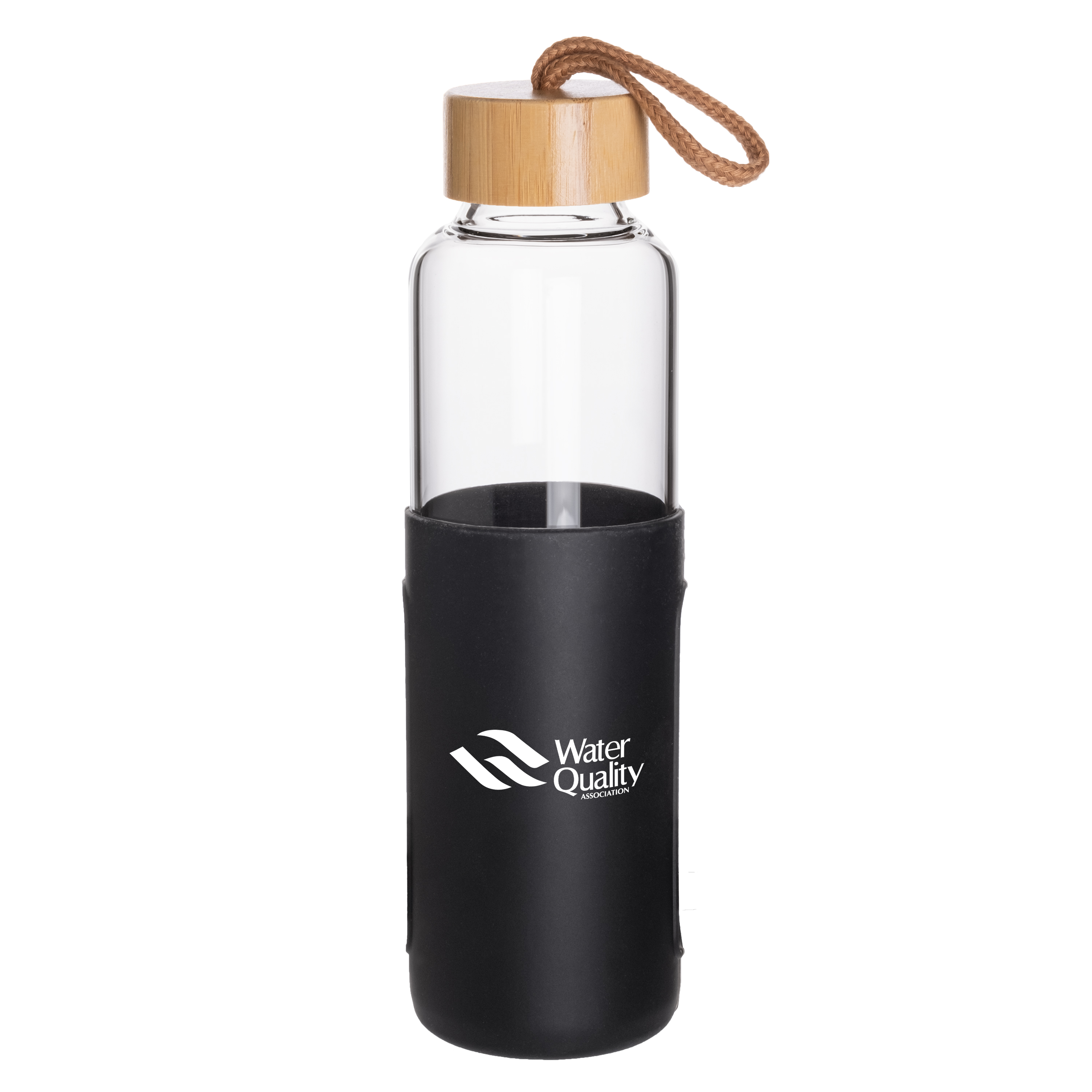 16 Oz. Glass Bottle w/Bamboo Cover Lid & Silicone Sleeve 9