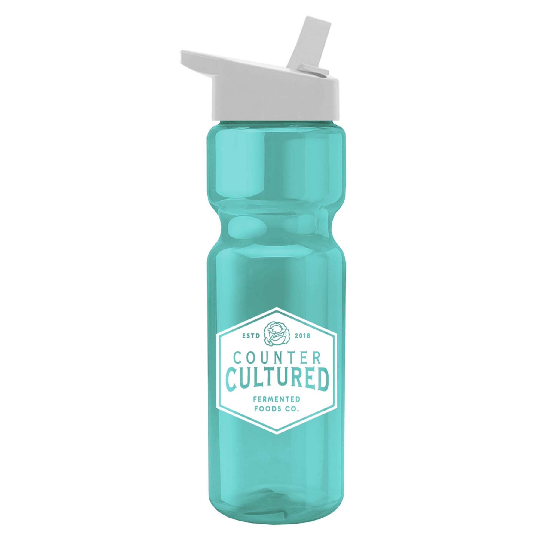 Champion - 28 oz. Transparent Bottle with Flip Straw Lid 12